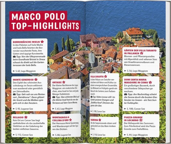 Produktbild: MARCO POLO Reisef&uuml;hrer Oberitalienische Seen, Lago Maggiore, Luganer See, Comer See
