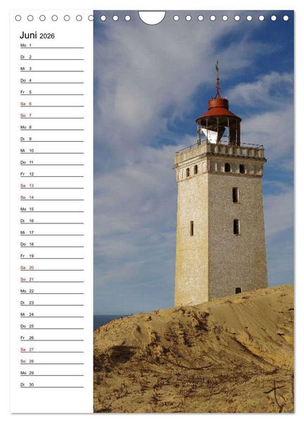 Produktbild: Leuchtt&uuml;rme in D&auml;nemark (Wandkalender 2026 DIN A4 hoch), CALVENDO Monatskalender