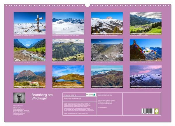 Produktbild: Bramberg am Wildkogel (Wandkalender 2026 DIN A2 quer), CALVENDO Monatskalender