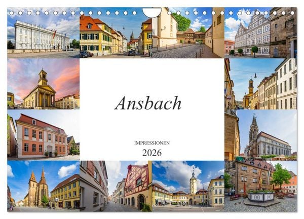Produktbild: Ansbach Impressionen (Wandkalender 2026 DIN A4 quer), CALVENDO Monatskalender