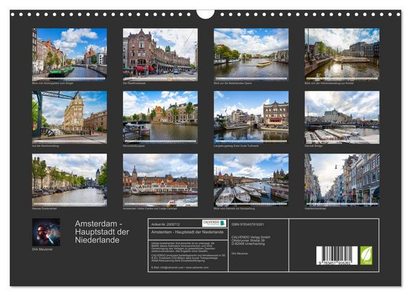Produktbild: Amsterdam - Hauptstadt der Niederlande (Wandkalender 2026 DIN A3 quer), CALVENDO Monatskalender