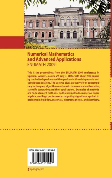 Produktbild: Numerical Mathematics and Advanced Applications 2009