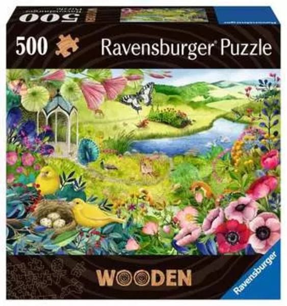 WOODEN Puzzle - Wilder Garten - Holzpuzzle für Erwachsene mit 500 Teilen