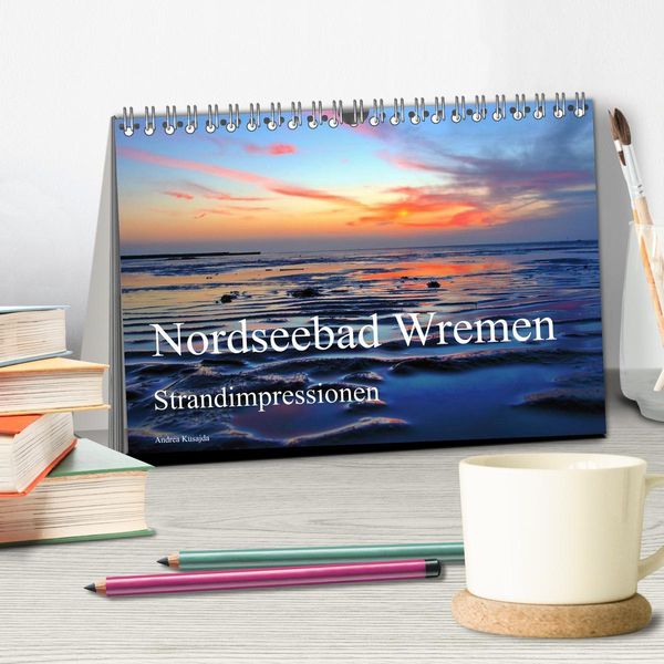 Produktbild: Nordseebad Wremen - Strandimpressionen (Tischkalender 2026 DIN A5 quer), CALVENDO Monatskalender