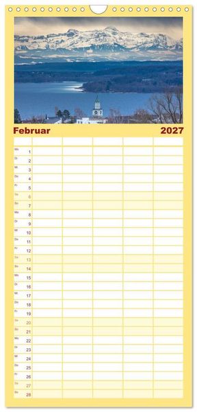 Produktbild: Familienplaner 2027 - &Uuml;berlingen am sch&ouml;nen Bodensee mit 5 Spalten (Wandkalender, 21 x 45 cm) CALVENDO