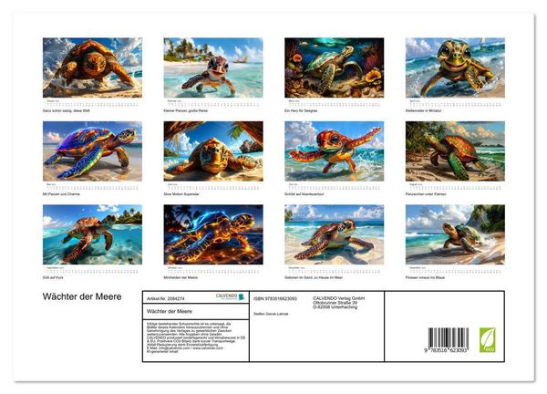 Produktbild: W&auml;chter der Meere (hochwertiger Premium Wandkalender 2026 DIN A2 quer), Kunstdruck in Hochglanz