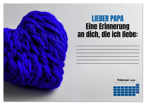 Produktbild: Kalender f&uuml;r Papa - Was ich dir sagen will (Wandkalender 2026 DIN A3 quer), CALVENDO Monatskalender