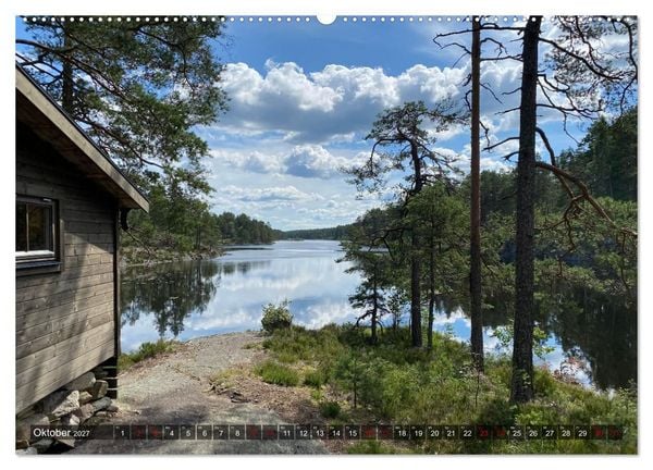 Produktbild: Wandern in Schweden - Einladung in die Natur (hochwertiger Premium Wandkalender 2027 DIN A2 quer), Kunstdruck in Hochglanz