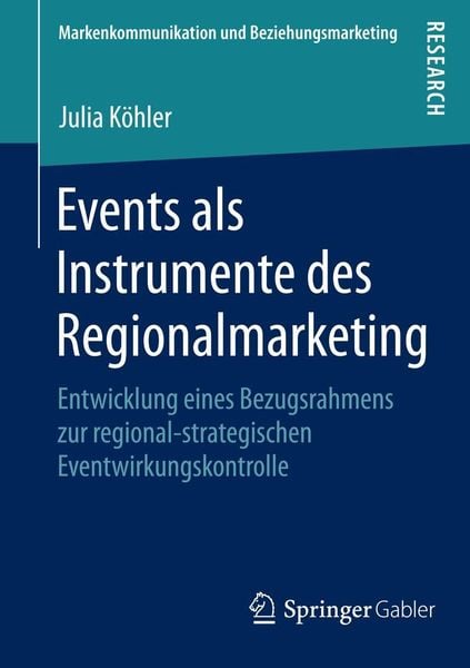 Produktbild: Events als Instrumente des Regionalmarketing