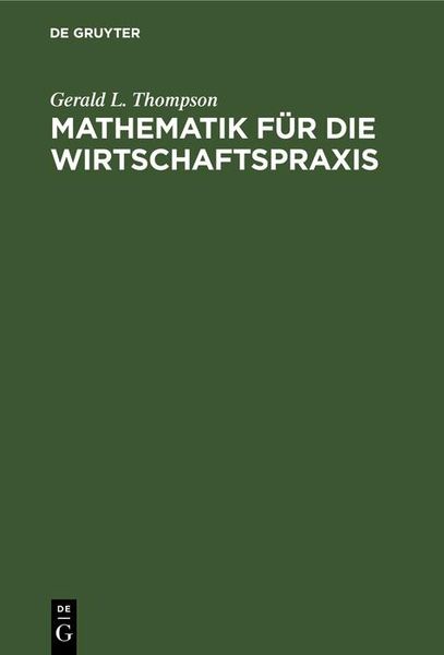 Produktbild: Mathematik f&uuml;r die Wirtschaftspraxis
