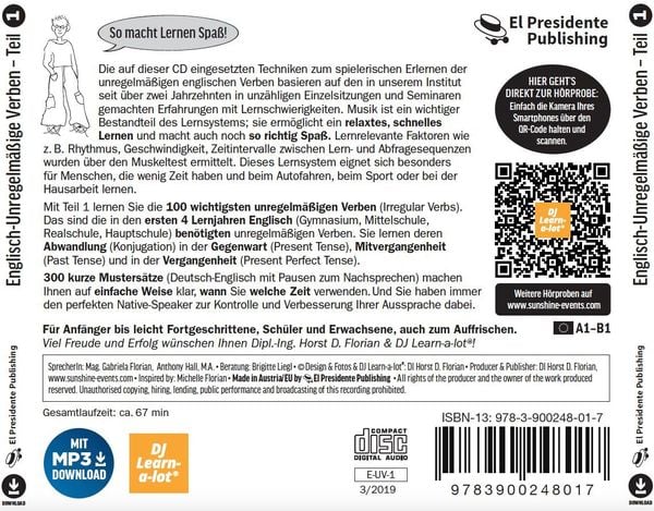 Produktbild: Englisch - Unregelm&auml;ssige Verben spielerisch erlernt 1. CD