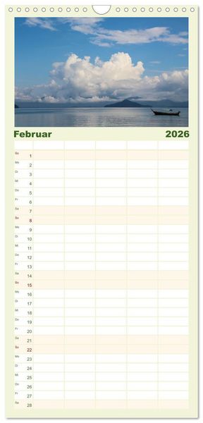 Produktbild: Familienplaner 2026 - S&uuml;dostasiens Natursch&auml;tze mit 5 Spalten (Wandkalender, 21 x 45 cm) CALVENDO