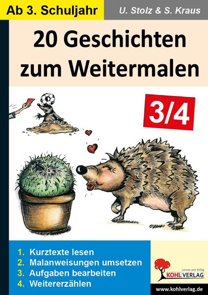 Produktbild: 20 Geschichten zum Weitermalen - Band 2 (3./4. Schuljahr)