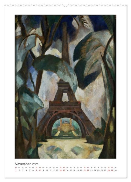 Produktbild: Eiffelturm - Robert Delaunay (hochwertiger Premium Wandkalender 2026 DIN A2 hoch), Kunstdruck in Hochglanz