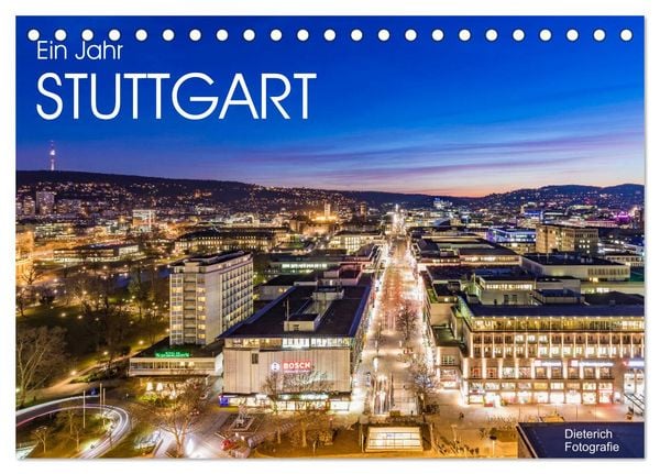 Produktbild: Ein Jahr STUTTGART (Tischkalender 2026 DIN A5 quer), CALVENDO Monatskalender