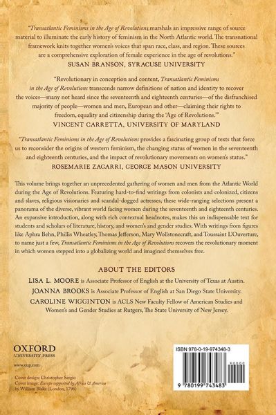 Produktbild: Transatlantic Feminisms in the Age of Revolutions