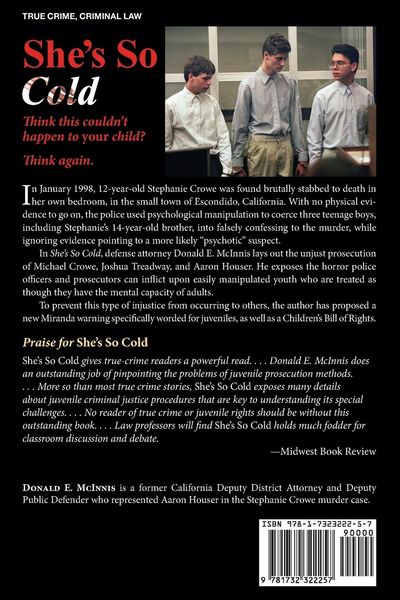 Produktbild: She's So Cold - The Stephanie Crowe Murder Case