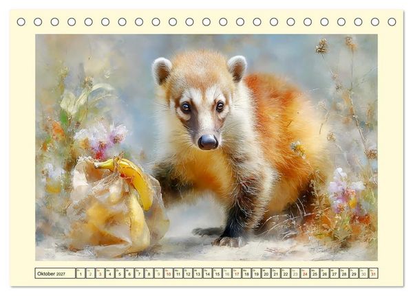 Produktbild: Nasenb&auml;ren. Neugierig zwischen &Auml;sten und Strand (Tischkalender 2027 DIN A5 quer), CALVENDO Monatskalender
