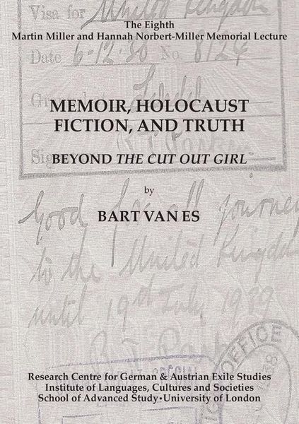 Produktbild: Memoir, Holocaust Fiction, and Truth. Beyond 'The Cut Out Girl'