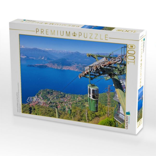 Produktbild: CALVENDO Puzzle Laveno und Seilbahn zum Sasso del Ferro | 1000 Teile Lege-Gr&ouml;&szlig;e 64x48cm Foto-Puzzle f&uuml;r gl&uuml;ckliche Stunden