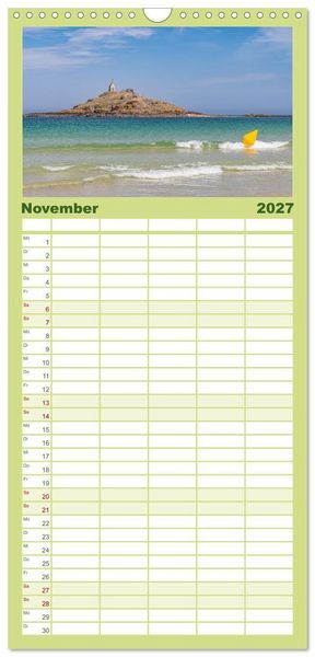 Produktbild: Familienplaner 2027 - Smaragdk&uuml;ste C&ocirc;te d'&Eacute;meraude. Der malerische Norden der Bretagne mit 5 Spalten (Wandkalender, 21 x 45 cm) CALVENDO