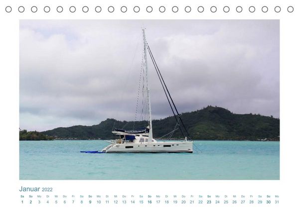 Produktbild: Katamaran-Tour &ndash; Lagunen der S&uuml;dsee (Tischkalender 2022 DIN A5 quer)
