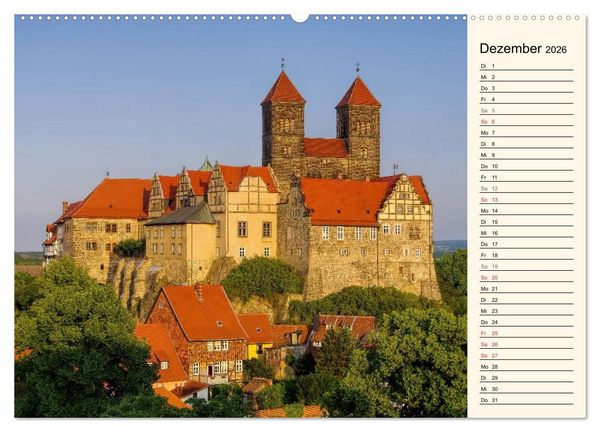 Produktbild: Quedlinburg - Welterbestadt im Harz (hochwertiger Premium Wandkalender 2026 DIN A2 quer), Kunstdruck in Hochglanz