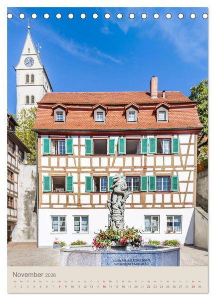 Produktbild: MEERSBURG UND KONSTANZ Historie am Bodensee (Tischkalender 2026 DIN A5 hoch), CALVENDO Monatskalender