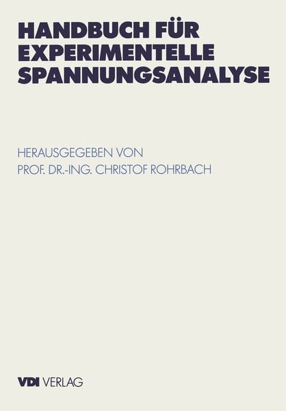 Produktbild: Handbuch f&uuml;r experimentelle Spannungsanalyse