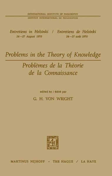 Produktbild: Problems in the Theory of Knowledge / Probl&egrave;mes de la th&eacute;orie de la connaissance