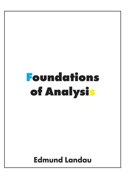 Produktbild: Foundations of Analysis
