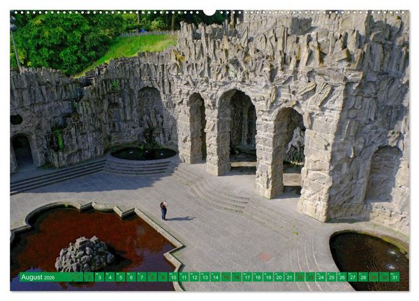 Produktbild: Bad Wilhelmsh&ouml;he Bergpark und Wasserspiele (hochwertiger Premium Wandkalender 2026 DIN A2 quer), Kunstdruck in Hochglanz
