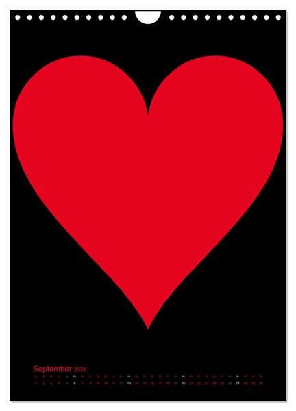 Produktbild: Foto- und Bastelkalender &bdquo;LIEBE&ldquo; in der Farbe Schwarz (Wandkalender 2026 DIN A4 hoch), CALVENDO Monatskalender