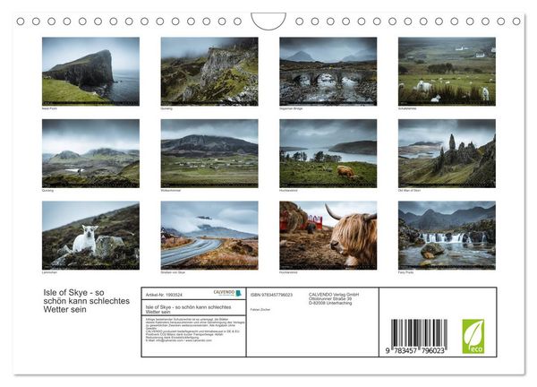 Produktbild: Isle of Skye - so sch&ouml;n kann schlechtes Wetter sein (Wandkalender 2026 DIN A4 quer), CALVENDO Monatskalender