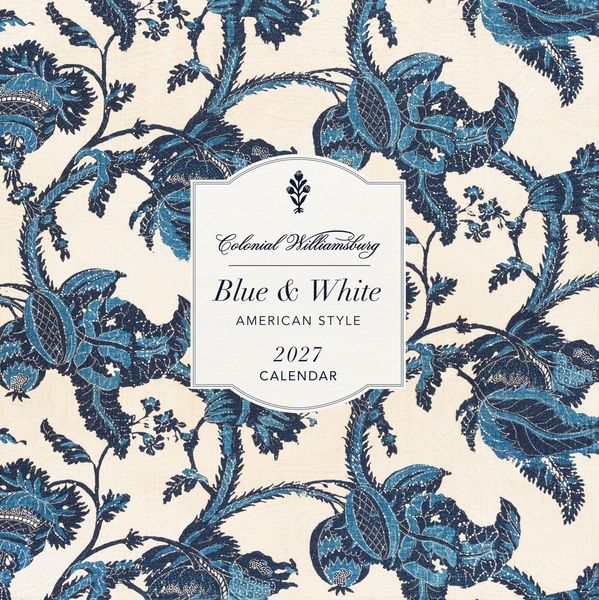 Produktbild: Colonial Williamsburg Blue and White American Style Wall Calendar 2027