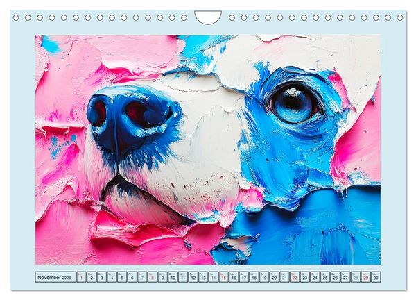 Produktbild: Hunde Paintings. Moderne Portraits in &Ouml;loptik (Wandkalender 2026 DIN A4 quer), CALVENDO Monatskalender