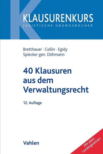 Produktbild: 40 Klausuren aus dem Verwaltungsrecht