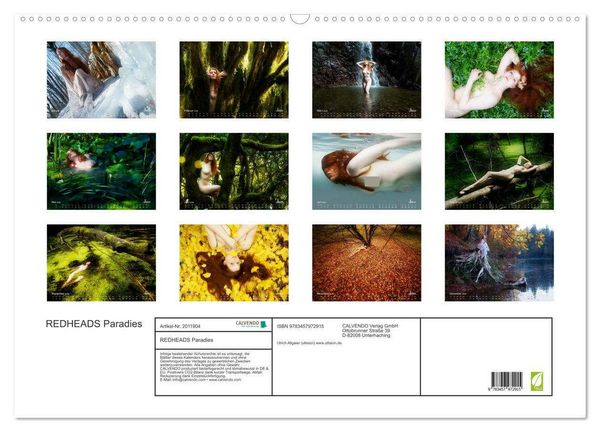 Produktbild: REDHEADS Paradies (Wandkalender 2026 DIN A2 quer), CALVENDO Monatskalender