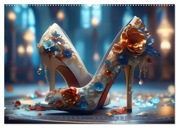 Produktbild: High Heels in Szene gesetzt (hochwertiger Premium Wandkalender 2026 DIN A2 quer), Kunstdruck in Hochglanz