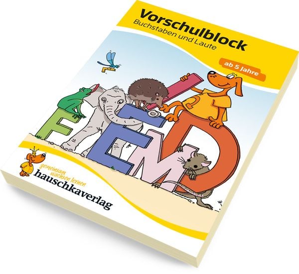 Vorschulblock ab 5 Jahre für Junge und Mädchen - Buchstaben und Laute