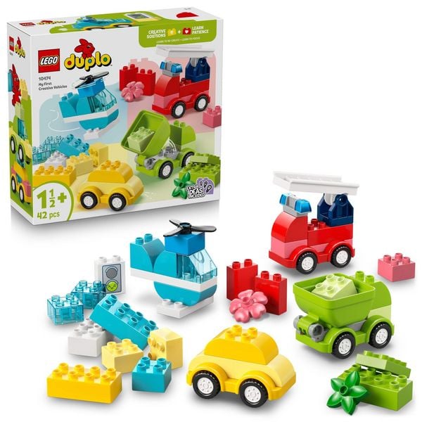 LEGO DUPLO 10474 Kreative Fahrzeuge, Lernspielzeug für Kleinkinder ab 1