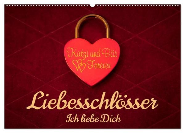 Produktbild: Liebesschl&ouml;sser, Ich liebe Dich (Wandkalender 2026 DIN A2 quer), CALVENDO Monatskalender