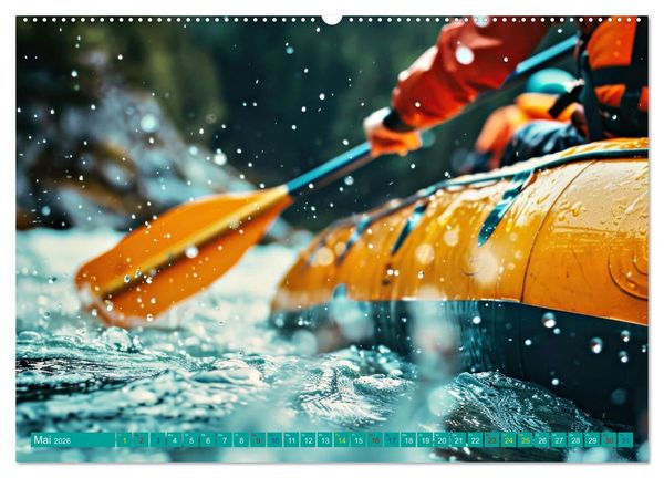 Produktbild: Faszination Wildwasser - Rafting (Wandkalender 2026 DIN A2 quer), CALVENDO Monatskalender