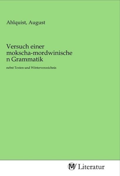 Produktbild: Versuch einer mokscha-mordwinischen Grammatik