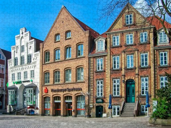 Produktbild: CALVENDO Puzzle Flensburg, S&uuml;dermarkt | 1000 Teile Lege-Gr&ouml;&szlig;e 64x48cm Foto-Puzzle f&uuml;r gl&uuml;ckliche Stunden