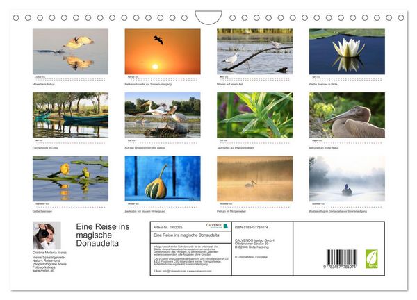 Produktbild: Eine Reise ins magische Donaudelta (Wandkalender 2026 DIN A4 quer), CALVENDO Monatskalender
