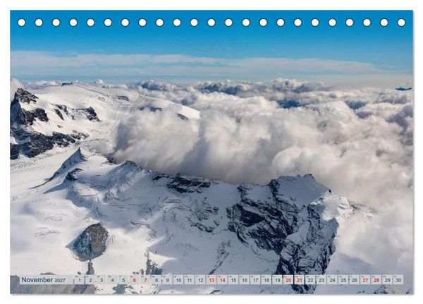 Produktbild: Eine Helireise ums Matterhorn (Tischkalender 2027 DIN A5 quer), CALVENDO Monatskalender