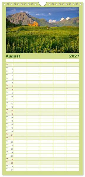 Produktbild: Familienplaner 2027 - Norwegen - Das wundersch&ouml;ne Land im Norden. mit 5 Spalten (Wandkalender, 21 x 45 cm) CALVENDO