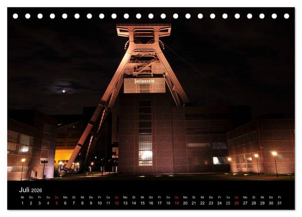 Produktbild: Impressionen Ruhrgebiet bei Nacht (Tischkalender 2026 DIN A5 quer), CALVENDO Monatskalender