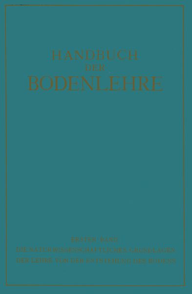 Produktbild: Die Naturwissenschaftlichen Grundlagen der Lehre von der Entstehung des Bodens